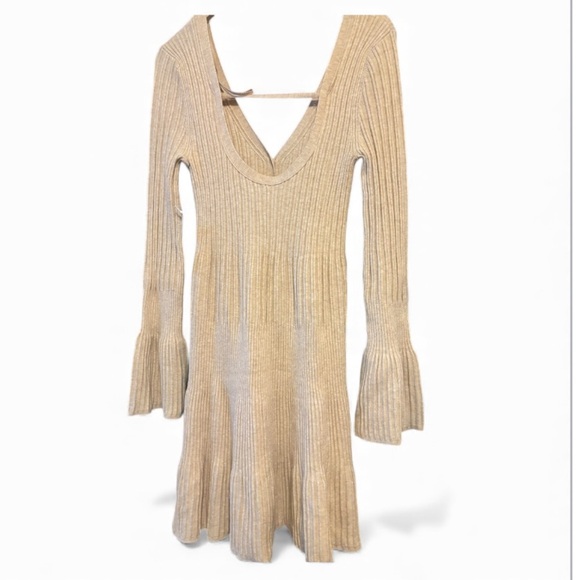 Anthropologie Daily Practice by Anthropologie Bell-Sleeve Sweater Mini Dress NWT - Picture 8 of 10